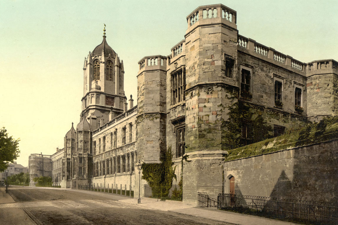 The Holy Club started here at Christ Church College, Oxford, England. Image by Photochrom Print Collection (Public domain), via Wikimedia Commons.