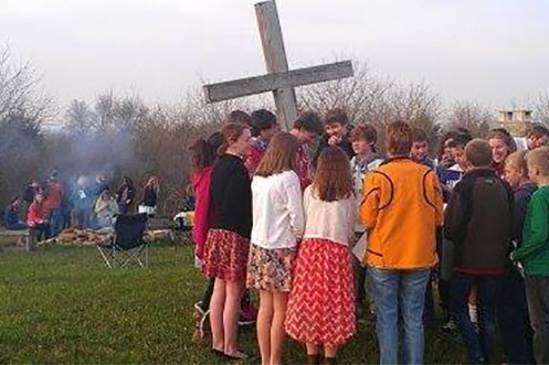 After sunrise worship in Lawrence, Kansas