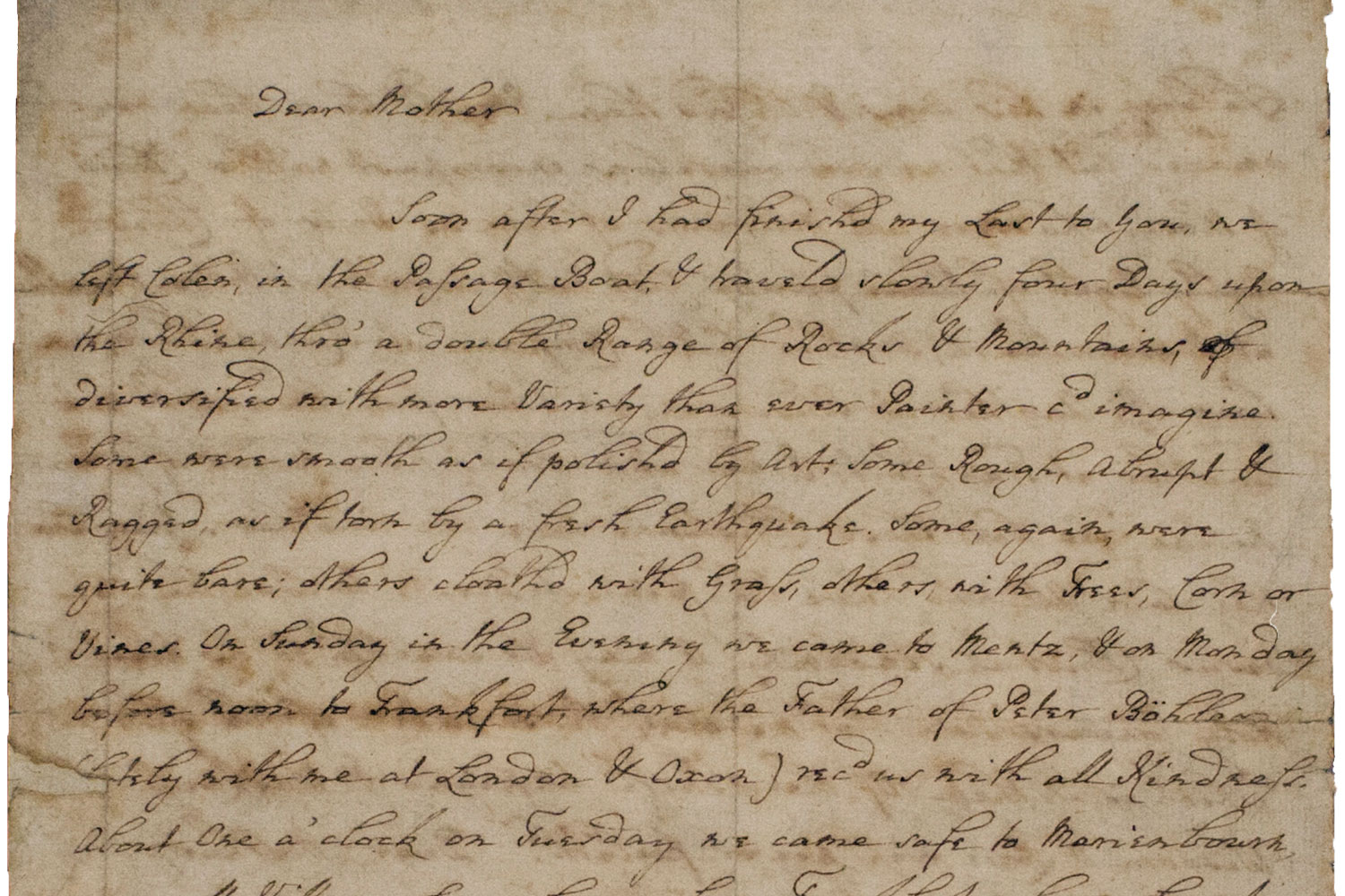 John Wesley and his mom Susanna corresponded by letter regularly. 