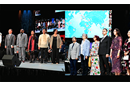 Missionaries commissioned for service during General Conference, May 2, 2024, Charlotte, NC. L to R: Rachel Therieh, Jean Martial Mbah, Mamei Sombo Lansana; D. Kim; Eric Kalumba; Sara Mae Gabuyo; Gilvren Decal and Rosangelica Acevedo, Daniel Contreras Varas; Jane Eesley; Karen Lissa Goodwin; Leslaw Kalawec; Michelle Kunce; S. Lee and Valdir Seibel, Pedro Zavala. (Photo: Christie R. House)
